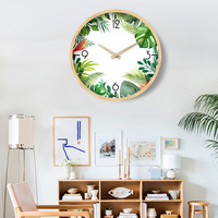Jam Dinding Kayu Digital Modern Quartz Pintar Mewah Ramah Lingkungan Alami AbouTime AT5022