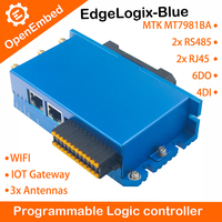 Controlador PLC OpenEmbed 2026, Controles de Automatización Industrial IoT, Wifi 4G/LTE MediaTek MT7981BA 1GB DDR4, Doble Ethernet RS485