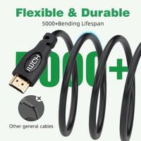 Câble HDMI normal WISTAR en gros, mâle-mâle, plaqué or, PVC, 1,5 m, 4K pour moniteur et projecteur, PC de jeu