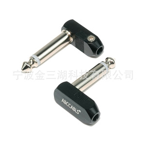 Abccables Right Angle Plug 6.35mm Mono Audio Connector For Guitar Bass Keyboard Instruments - Product Image 2