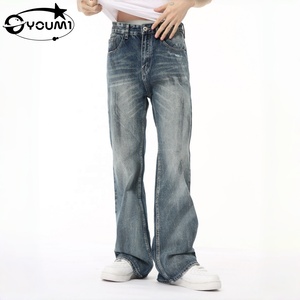 Fabricant de denim – Nouveau pantalon en <span class=keywords><strong>jean</strong></span> pour homme, coupe droite, ample, uni, noir, blanc, en denim japonais brut avec liseré, modèle homme - Product Image 1