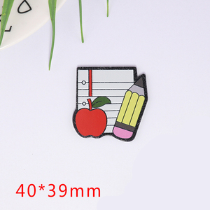 Insignia de profesor personalizada, carrete, lápiz, manzana, café, pizarra, cuaderno, <span class=keywords><strong>estudiante</strong></span>, insignia acrílica, accesorios para tarjeta de identificación, soporte Ree - Product Image 5
