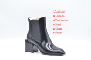 Produttore stivali Chelsea neri 2026 personalizzati grandi dimensioni stivali neri <span class=keywords><strong>calzino</strong></span> Slip on <span class=keywords><strong>tacco</strong></span> <span class=keywords><strong>basso</strong></span> <span class=keywords><strong>stivaletti</strong></span> invernali alla caviglia per le signore - Product Image 2