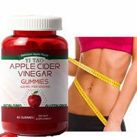 Gomitas de Vinagre de Sidra de Manzana con Madre (ACV) para Pérdida de Peso y Apoyo Inmunológico, Marca Privada/OEM/ODM, Venta al por Mayor, Veganas, Masticables Blandos