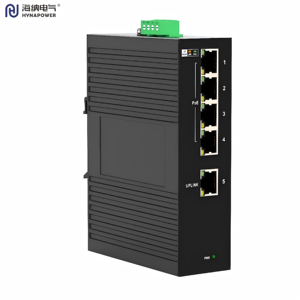 สวิตช์อุตสาหกรรม OEM/ODM แบบไม่ต้องจัดการ 5-10/100M-Port Unmanaged PoE+ Din-Rail ความเร็วสูง 4xPoE พอร์ต 120W IP40 -40~75 ℃   CE FCC สำหรับกล้องวงจรปิด/เซ็นเซอร์น็อต - Product Image 1