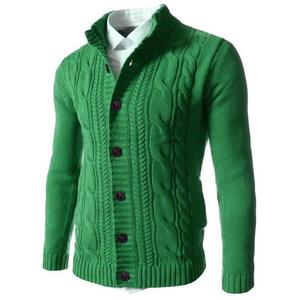 Winter Men's Nylon/Acrylic <strong>Cardigan</strong> <strong>Sweater</strong> with Single Button Closure Custom Logo in Stock - Product Image 6