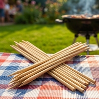 Brochettes de barbecue écologiques biodégradables en bambou, bâtonnets ronds en bambou pour pique-nique