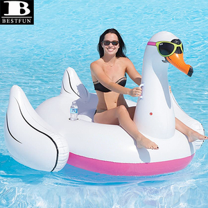 Cigno Gonfiabile Gigante Personalizzato K80 per Piscina, Materassino Galleggiante in Vinile Resistente per Adulti - Product Image 2