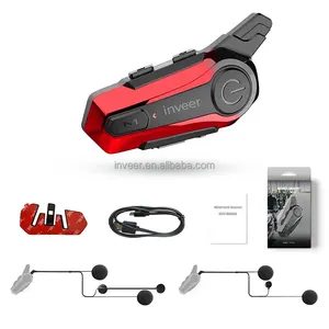Bluetooth дуплексный домофон inveer IPX6 Водонепроницаемый Прочный мотоциклетный шлем для наушников Модель домофона E1 аксессуары для mo