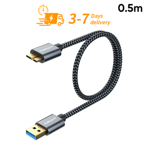Ready to Ship SUNGUY 0.5m USB 3.0 USB <b>Cable</b> Flexible Fast <b>Charging</b> <b>Cable</b> Braid Material Eco-Friendly <b>Cable</b> - Product Image 1