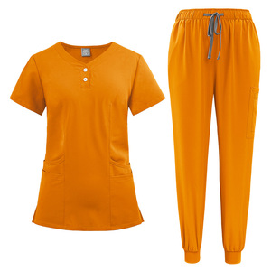 Ensemble d'uniformes médicaux personnalisés imprimés en gros, col en V, <span class=keywords><strong>pantalon</strong></span> <span class=keywords><strong>cargo</strong></span> droit, unisexe, pour chirurgiens - Product Image 2