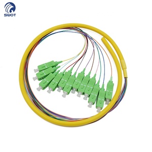 Nhà Máy Giá 12 lõi màu bó quạt ra sợi quang Pigtail SC/APC duy nhất chế độ <span class=keywords><strong>1</strong></span> Meter - Product Image 3