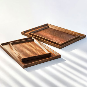 Plateau en bois de frêne à rainures écologiques_ KRWT-1001 pour la maison, le café, le restaurant, l'hôtel et les besoins de service commerciaux - Product Image 1