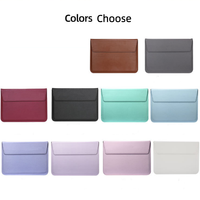 Étui pour ordinateur portable multifonctionnel en cuir PU de 13 pouces, style enveloppe pliable, sac pour tablette iPad, housse pour Macbook pour étudiants