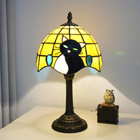 Lampe de table chat noir pour la décoration de la table de chevet de la chambre à coucher, lampe de chevet pour chambre d'enfant, lampe de bureau mignonne pour chambre de fille