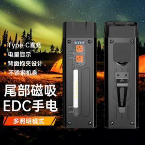 Linterna LED recargable Sd-19, luz de emergencia con interruptor dual de 1000Mah para acampar al aire libre y uso doméstico - Product Image 4