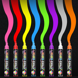 Sw086 cho đảo ngược tip phẳng chất lỏng Chalk <span class=keywords><strong>Markers</strong></span> không độc hại nước dựa trên nghệ thuật xóa được Bút Đánh Dấu <span class=keywords><strong>8</strong></span> màu sắc thiết lập bảng đen thủy tinh - Product Image 2