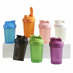 400ml Logo personnalisé Fitness en plastique Gym Shaker tasse protéine Shaker bouteille pour le sport