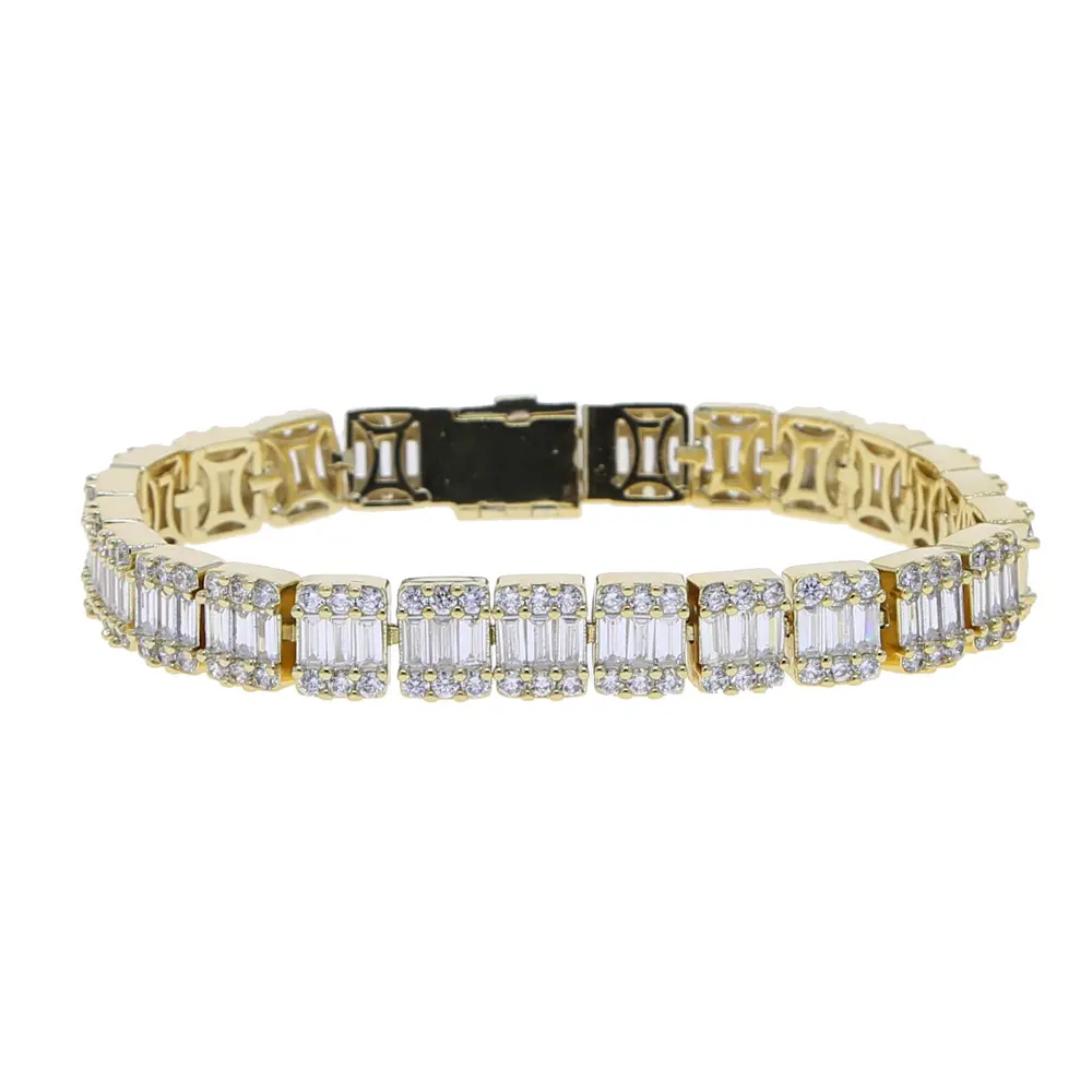 Diamond Tennis Bracelet For Men 2023 High Quality Iced Out Bling Hip Hop Men Jewelry Bracelet