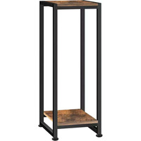 Support de plantes industriel à 2 niveaux, haut, pour plantes d'intérieur, support de pot de fleurs d'angle, en métal et bois, présentoir vertical pour plantes, pour salon