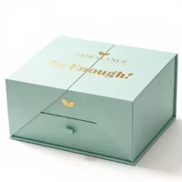 Boîte à bijoux turquoise personnalisée en gros avec double fermeture magnétique, organisateur multi-compartiments pour parfum