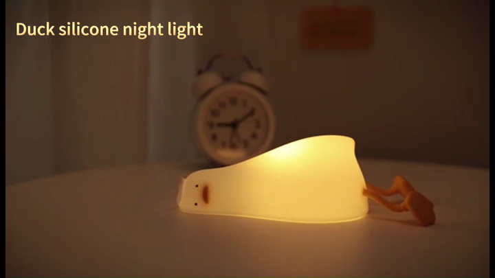 Moderno carino anatra LED lampada da comodino regolabile luce notturna Touch ric