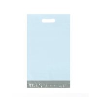 Sac postal en plastique de couleur bleu clair avec poignée sacs d'expédition en poly d'affranchissement de courrier de bonne qualité