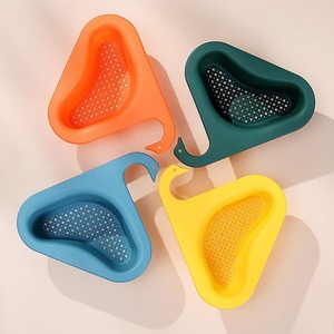 Drain Basket Household Punch-free Kitchen Vegetable Washing Multi-functional Pool Triangular Plastic Water Filter Rack - Product Image 4