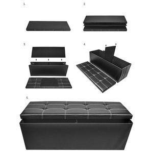 <span class=keywords><strong>Venta</strong></span> caliente de productos para el hogar de cuero plegables banco de almacenamiento al aire libre - Product Image 1