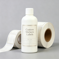Bouteille cylindrique opaque anti-lumière en HDPE de 170 ml personnalisée avec étiquettes autocollantes imprimées avec logo pour l'emballage de produits liquides