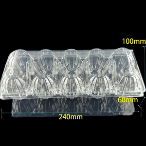 Khay đựng trứng nhựa trong suốt thân thiện với môi trường <span class=keywords><strong>CPET</strong></span>/PET 10 lỗ, dành cho trứng gà, kích thước 24*10*6cm, dùng trong nông nghiệp - Product Image 2