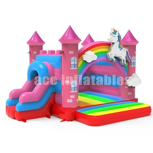Comercial nuevo diseño <span class=keywords><strong>casa</strong></span> inflable con tobogán unicornio combo inflable para los niños - Product Image 3