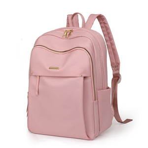 <strong>Women's</strong> Large Capacity Waterproof Breathable Nylon Backpack Polyester Lining Zipper Closure Lightweight Casual Travel <strong>Schoolbag</strong> - Product Image 5