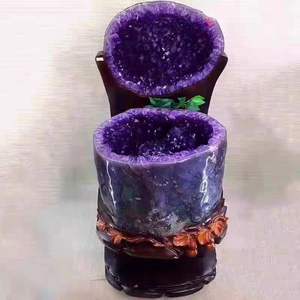 Adornos de Ágata Natural de Brasil, Geoda de Ágata de Gran Tamaño, Cornucopia, Cuenco <span class=keywords><strong>del</strong></span> <span class=keywords><strong>Tesoro</strong></span> de Amatista Grande - Product Image 5