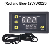 Termostato Digital W3230 12V 24V AC110-220V con Pantalla LED y Control de Temperatura de 20A, Instrumento de Control de Calor/Frío