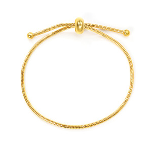 Pulsera de Cadena de Serpiente de Acero Inoxidable con Borla, Chapada en Oro de 18k, Resistente al Agua, Inalterable, Joyería de Moda Unisex - Product Image 5
