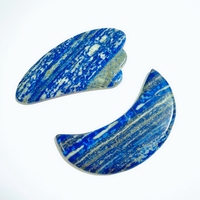Planche de massage Gua Sha en forme de cœur DIY en Lapis Lazuli, Jade Rose et Améthyste