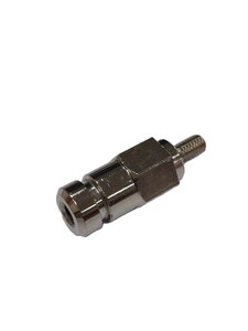 Pièce tournée en acier inoxydable à haute tolérance usinée par CNC avec tige hexagonale et caractéristiques de trou percé - Product Image 1