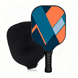 Ensemble de raquettes de pickleball avec 4 balles et sac de transport, design rouge et bleu, poignée antidérapante, forme standard 16 mm pour adultes, divertissement - Product Image 3