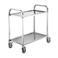 2/3/4 niveaux étagère Restaurant en acier inoxydable livraison Mobile salle à manger équipement de cuisine commerciale chariot détachable