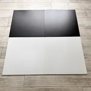 素朴なデザイン600x 600mm24x24セラミックタイル滑り止めセメントピュアホワイトとピュアブラックマット表面未研磨磁器タイル