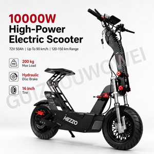 สกู๊ตเตอร์ไฟฟ้ากำลังสูง 10000 วัตต์ พร้อมที่นั่ง 72V 50Ah ระยะทางไกล สำหรับผู้ใหญ่ ขับขี่ออฟโรด ความเร็ว 90 กม./ชม. ระบบดิสก์เบรกไฮดรอลิก 1 กำลังไฟสูง 10000 วัตต์ P - Product Image 6