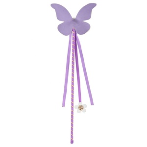 Baguette Magique Papillon Mauve Mignon en Promotion pour Cérémonie de Remise des Diplômes, Saint-Valentin, Fête d'Enfants – Cadeau avec Paillettes et Design Ange - Product Image 2