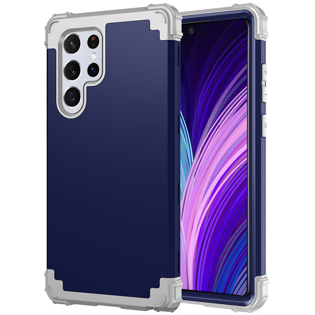 Heavy Duty Hybrid Shockproof 360 Full Protective Cover for Samsung Galaxy S25 Plus S24 Ultra Fashion 3in1 Hard PC Silicone Case
