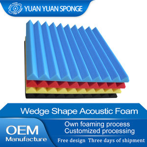 Panneaux acoustiques en <span class=keywords><strong>mousse</strong></span> de polyuréthane professionnels de Chine, dalles en forme de coin, absorption <span class=keywords><strong>acoustique</strong></span>, contrôle du bruit, utilisation hôtelière, panneaux insonorisants - Product Image 2