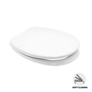 Asiento de Inodoro Universal Sorrento de 46 cm, Blanco, con Cierre Suave - Product Image 3