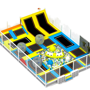 Parc de trampolines souple personnalisé clé en main avec filet de protection, espace de loisirs intérieur multifonctionnel pour sports extrêmes, zone à thème personnalisée - Product Image 1