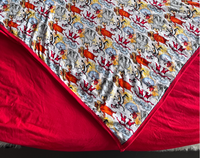 Couverture bébé double face en bambou Babylovey, 30*40 pouces, motifs Père Noël, avec volants, pour les fêtes de Noël, faible MOQ, personnalisable