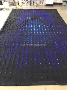 Сценическая гибкая ткань RGB светодиодная видео занавеска дисплей полноцветная занавеска P10 P18 P20 фон Звездная ткань занавес стены - Product Image 2