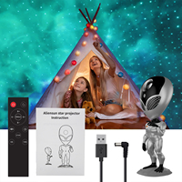 Usine nouveau multicolore rotatif Alien Starlight Galaxy projecteur rotatif mer vague chambre décor de noël Art projecteur lampe